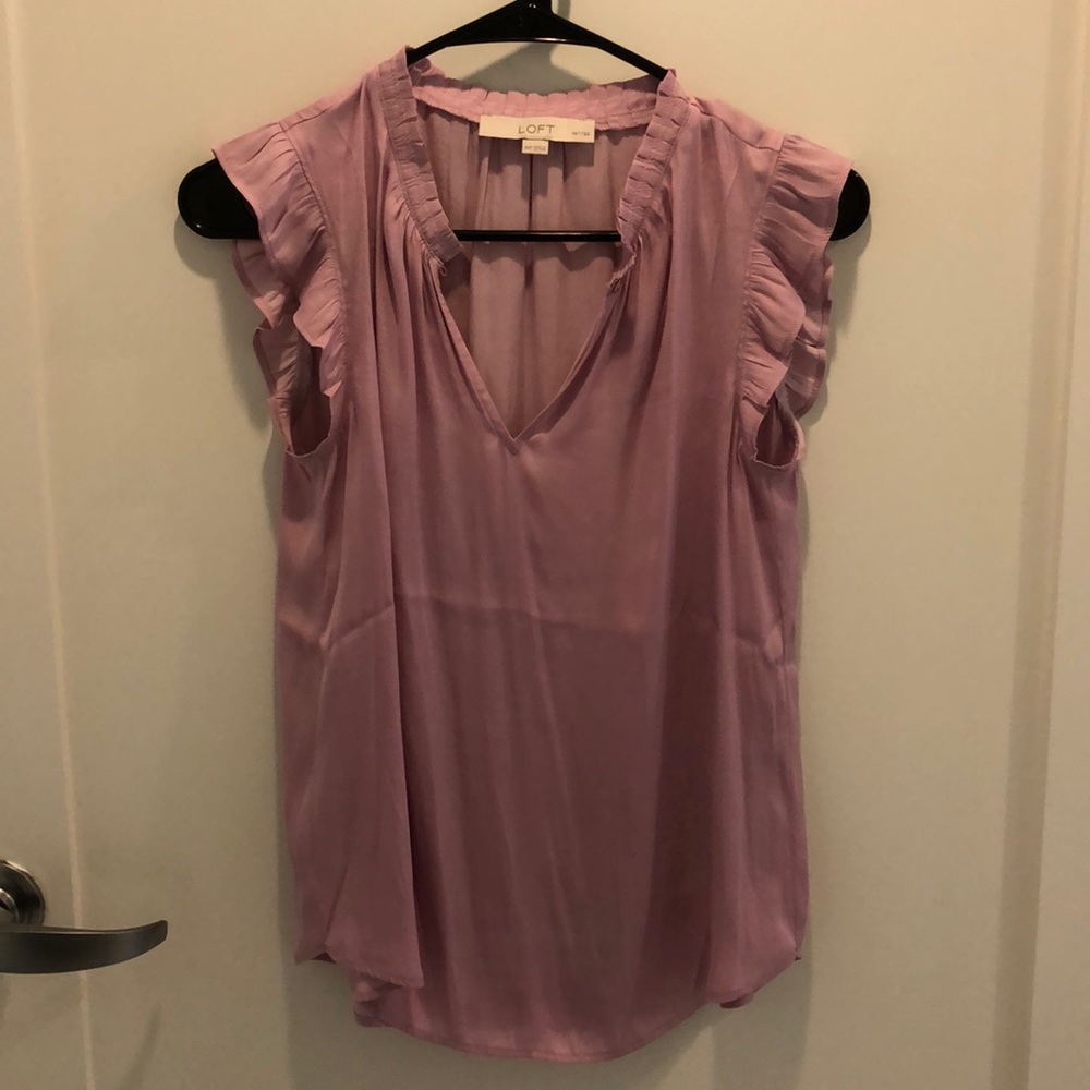 Loft ruffle top